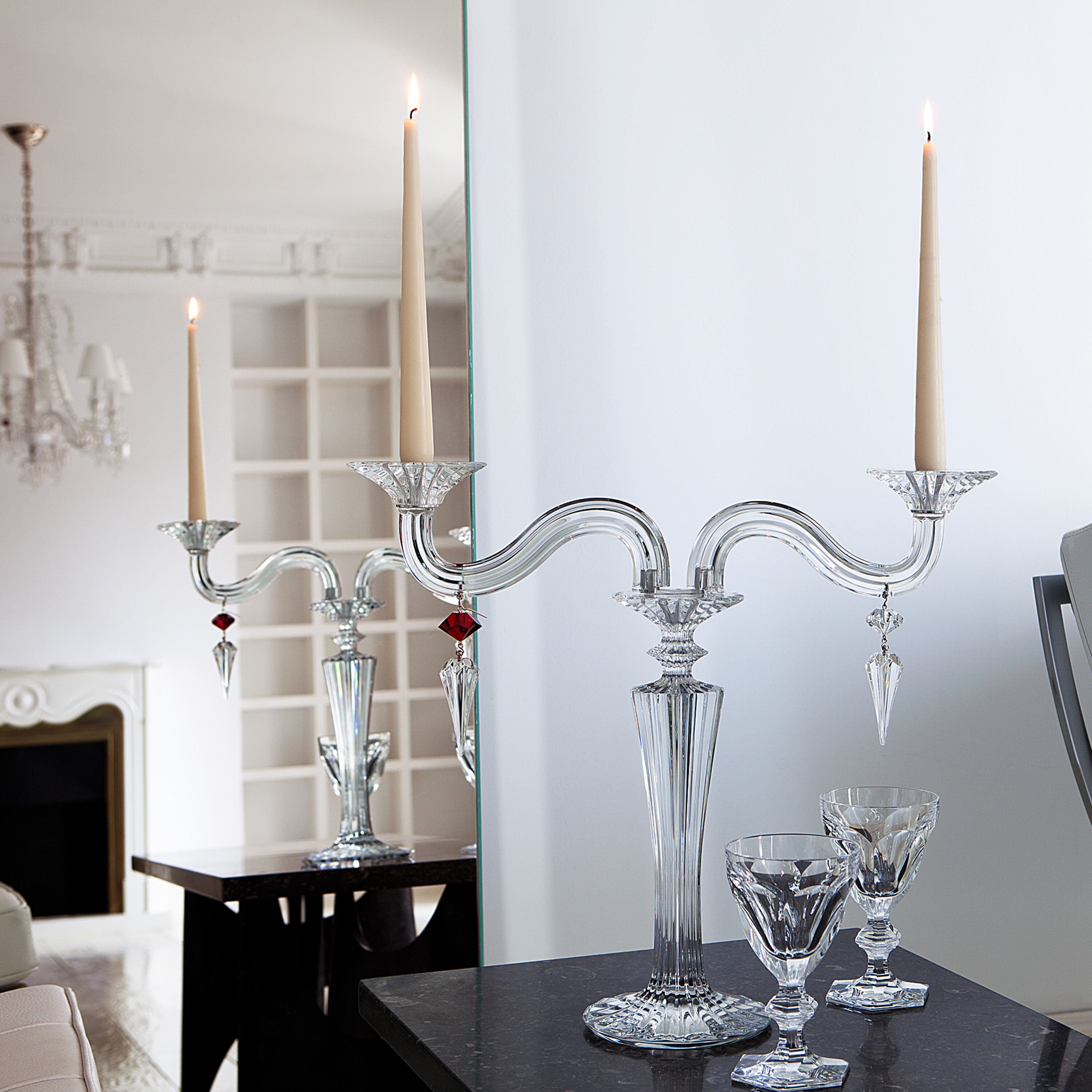 Baccarat　キャンドルホルダー　ミルニュイ　 美品・未使用 バカラ Baccarat キャンドルホルダー ミルニュイ MILLE NUITS