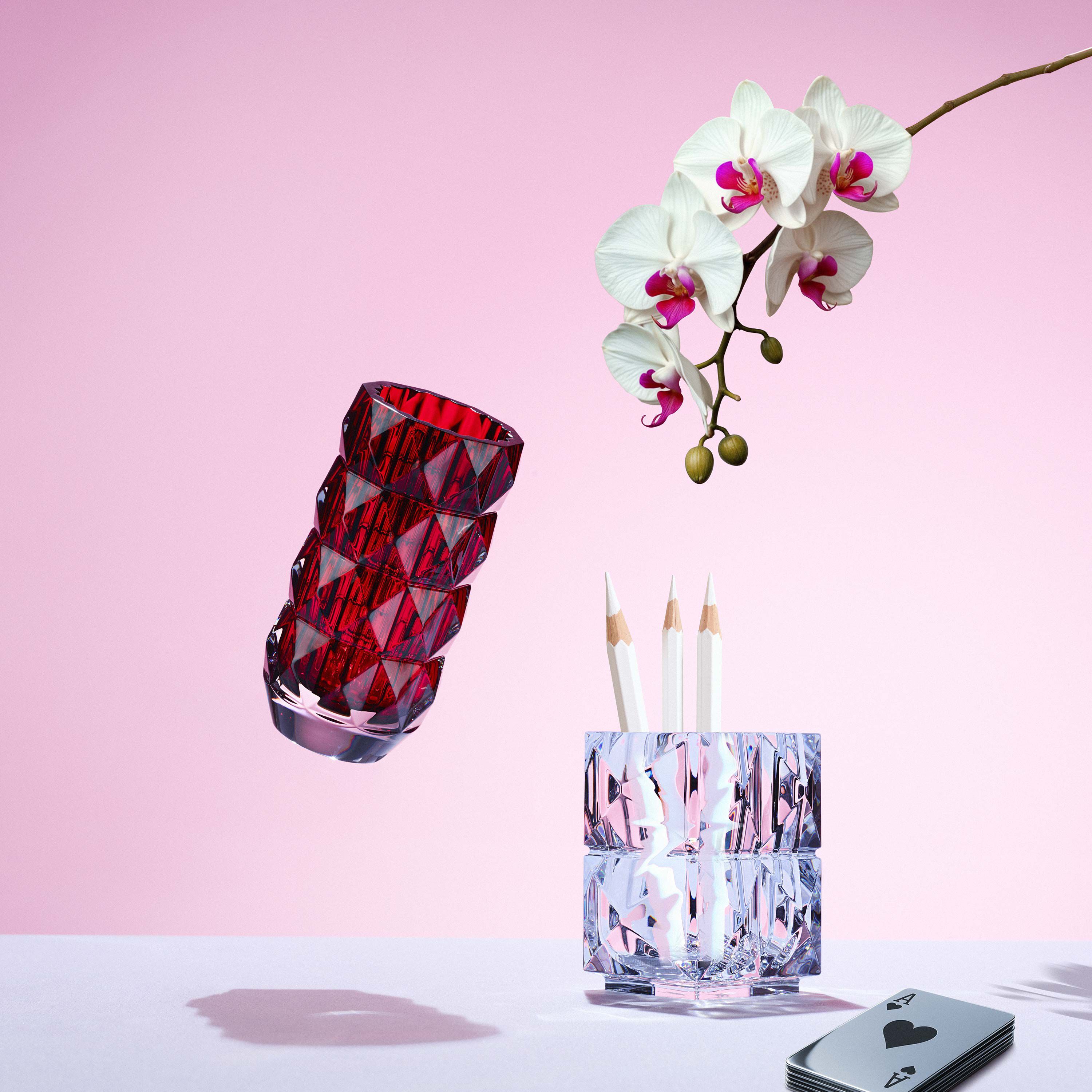 未使用 Baccarat バカラ ルクソール 花瓶 フラワーベース ペンホルダー バカラ ルクソール ペンホルダー 花瓶 フラワーベース BACCARAT 楽天