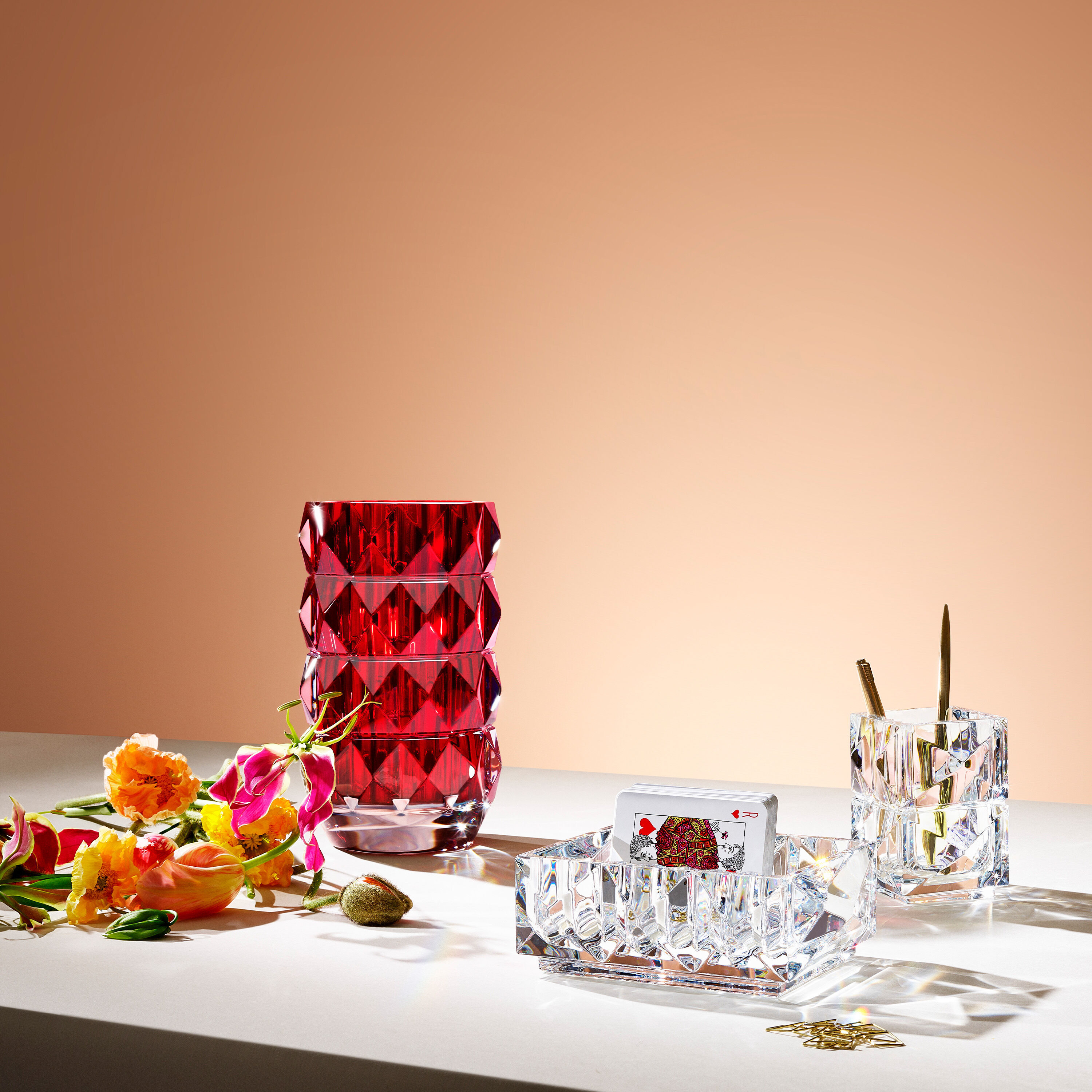 【新品・未使用品】Baccarat ルクソール 小物入れ バカラ（Baccarat） ルクソール 小物入れ 名入れ トレイ アッシュ