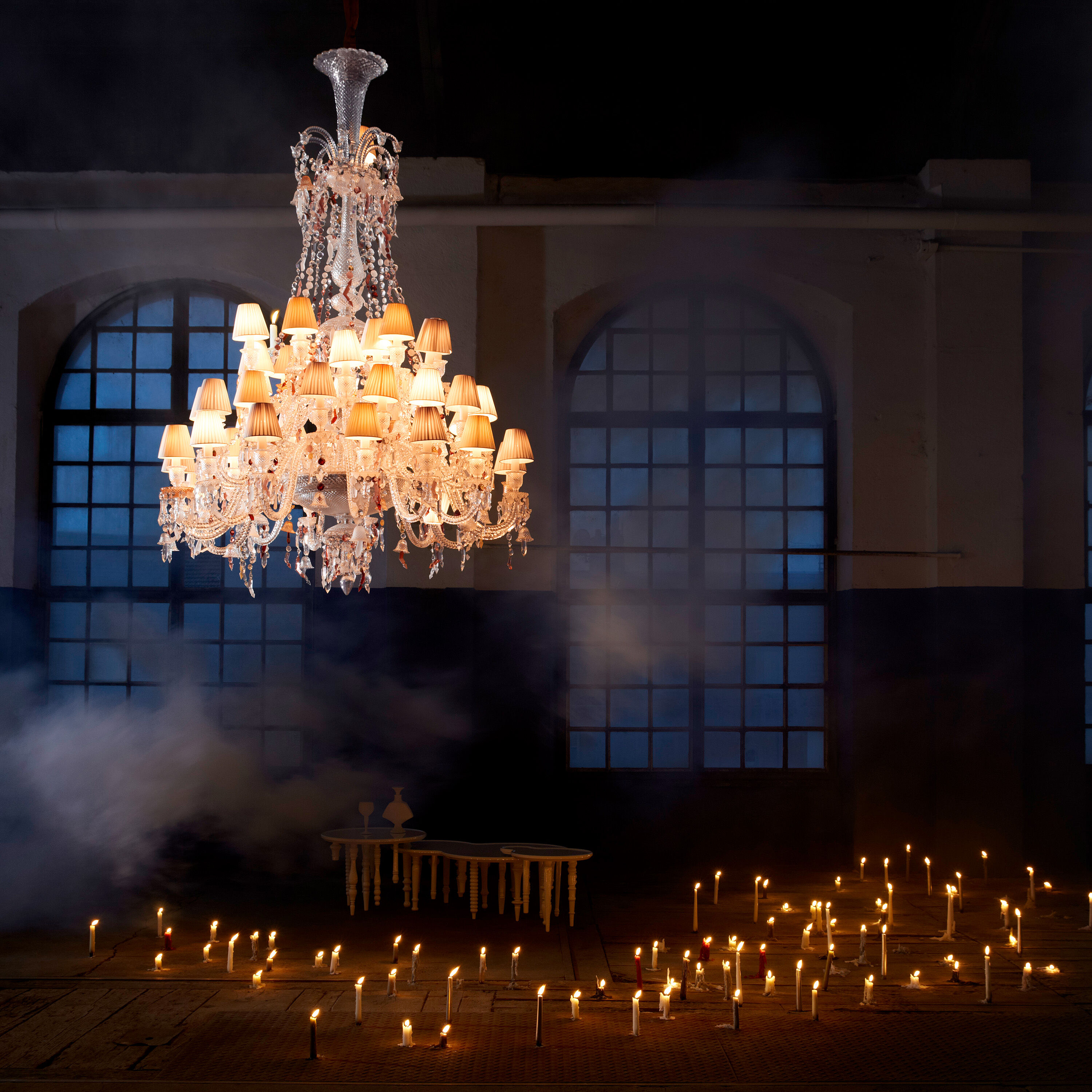 chandelierデスク Seeded Glass Chandelier Matte Black 6-Lt | 1850-07/CS