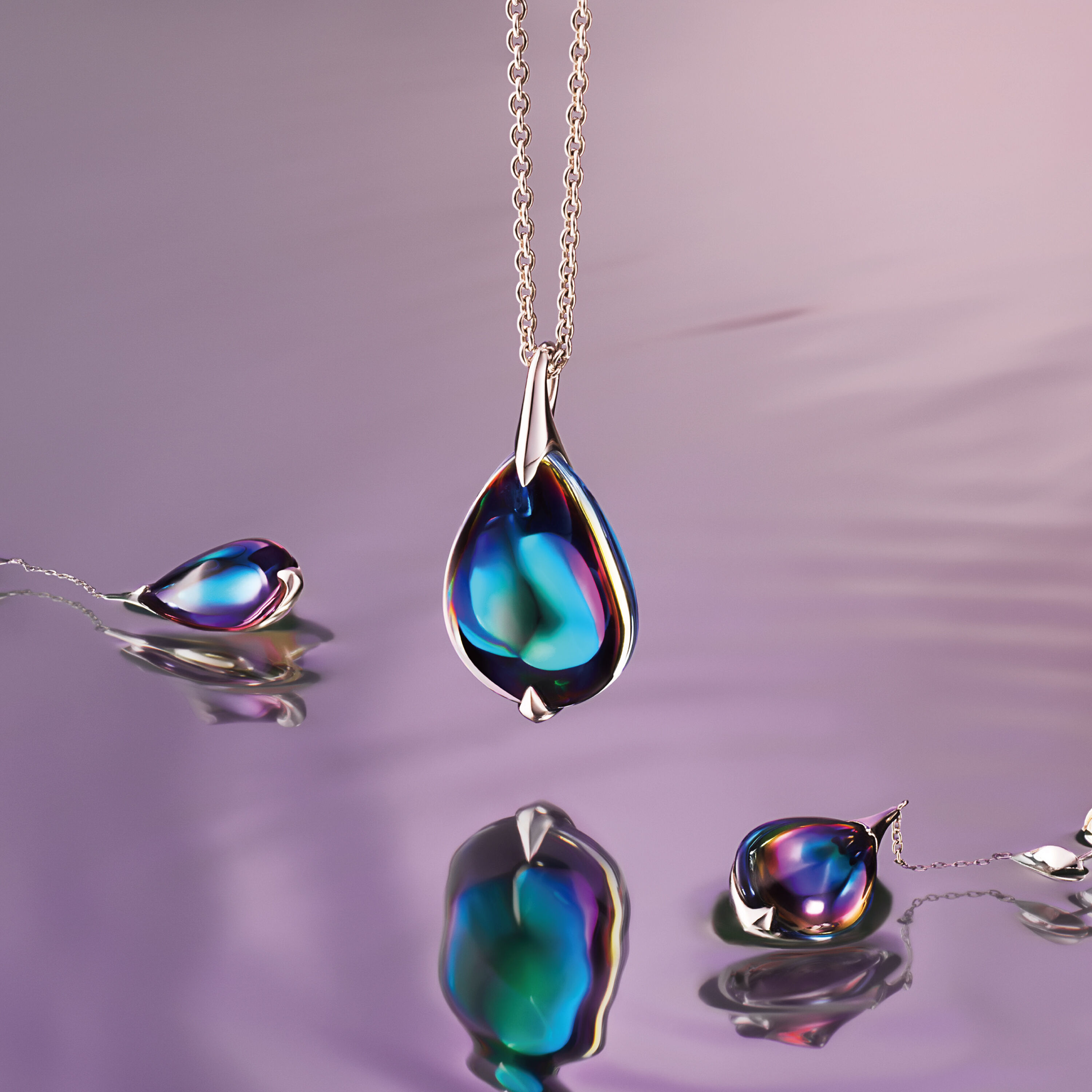 Fleurs de Psydelic Silver Necklace Baccarat United Kingdom