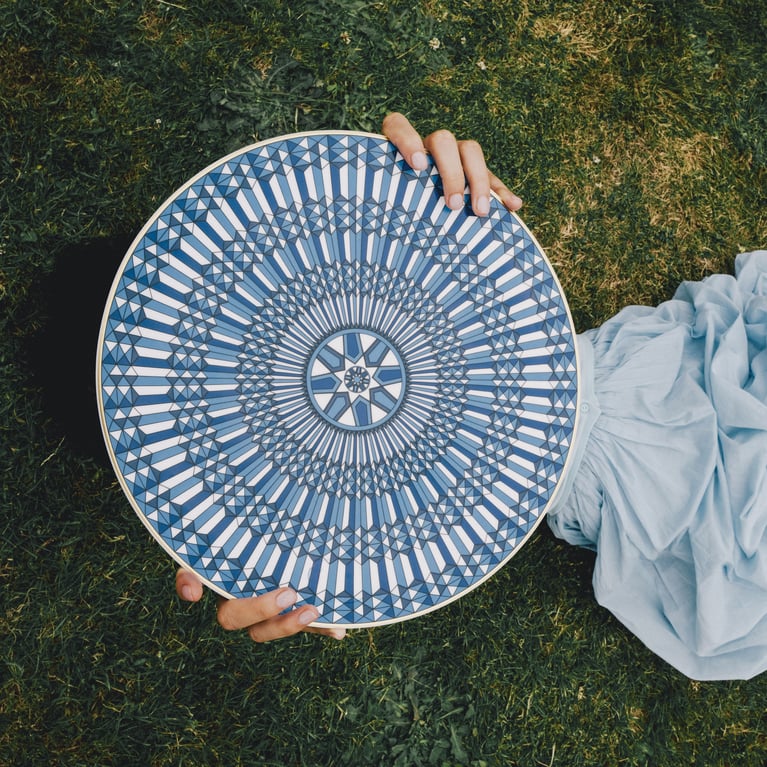 Assiette de Pr&eacute;sentation Arcadia Bleu BACCARAT