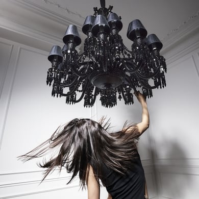 Z&eacute;nith Chandelier Black (24L) BACCARAT