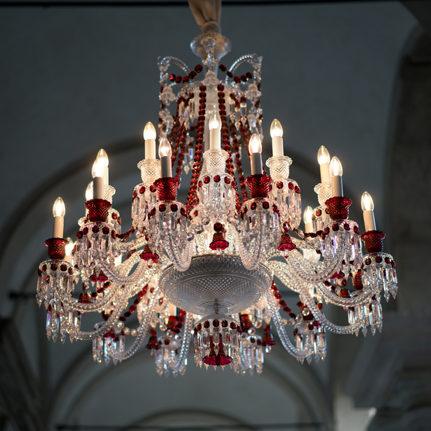 Z&eacute;nith Chandelier Red (24L) BACCARAT