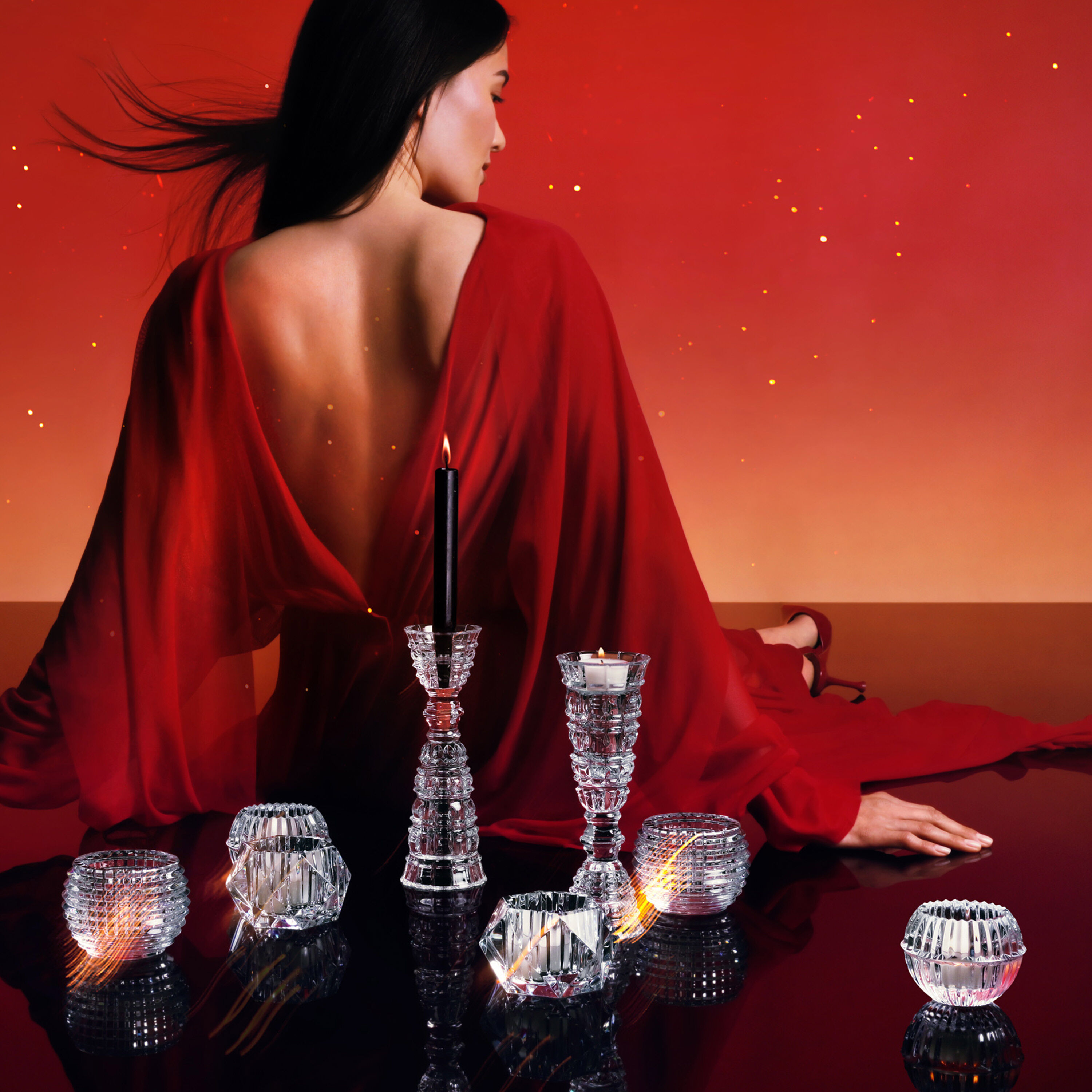 商品画像：Baccarat（バカラ） ミルニュイ キャンドルホルダー 通販 - 西武 3