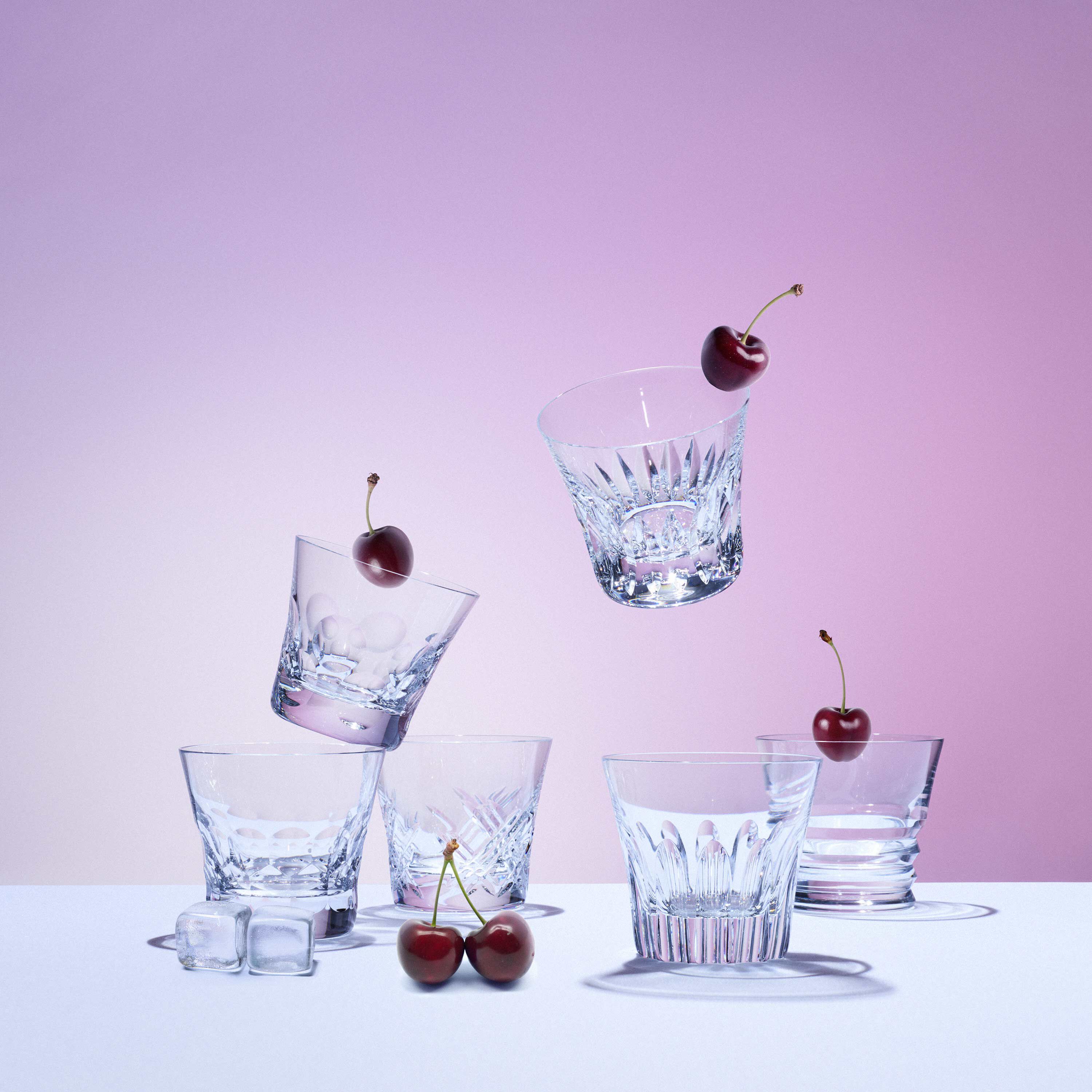 Baccarat Crysta Year Tumbler 2022 Crystal Rock Glass Set of