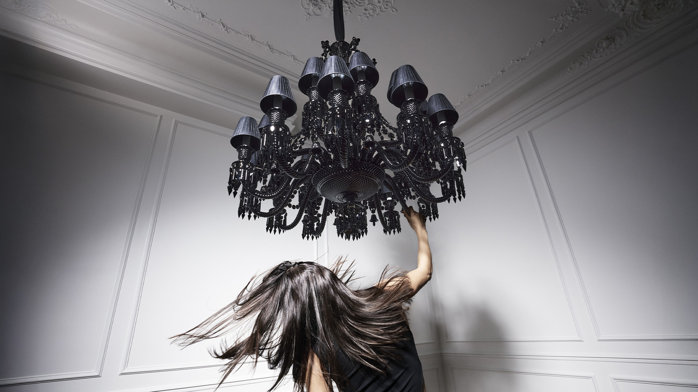 Z&eacute;nith Chandelier Black (24L) BACCARAT