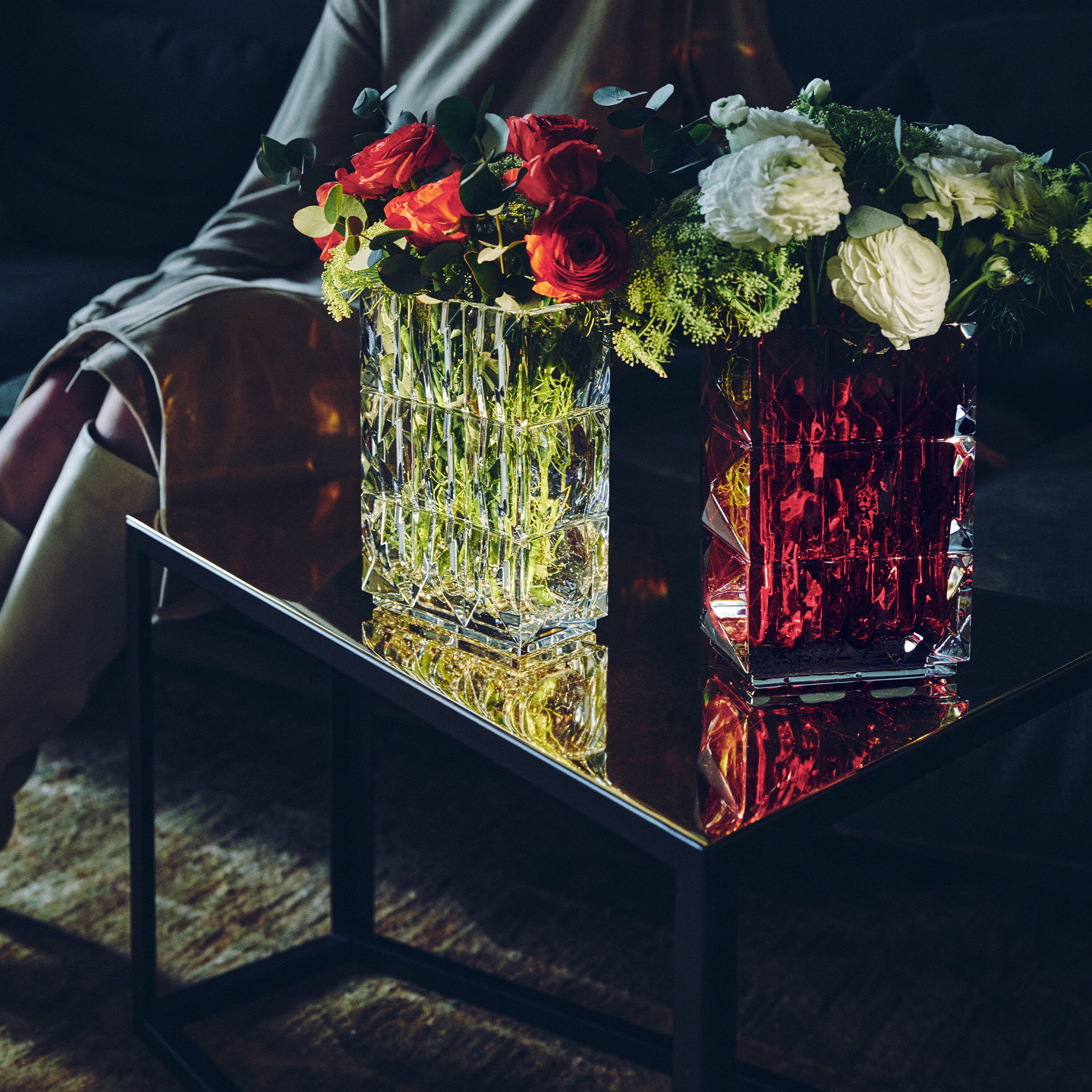 【新品未使用品】Baccarat 　ルクソール ベース　クリスタルガラス 　花瓶 Baccarat バカラ ルクソール ベース Mサイズ 名入れ彫刻代込み