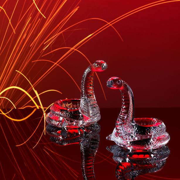 Baccarat バカラ 干支 巳 蛇 ヘビ 縁起物クリスタルオーナメント（干支 