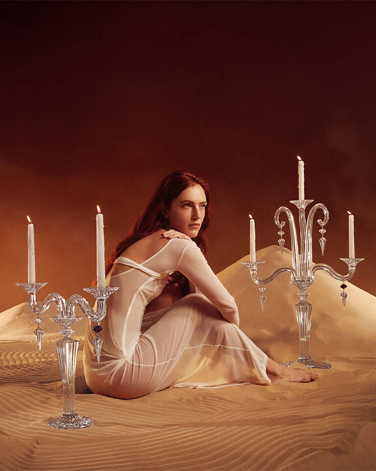 Woman and Mille Nuits Candlesticks