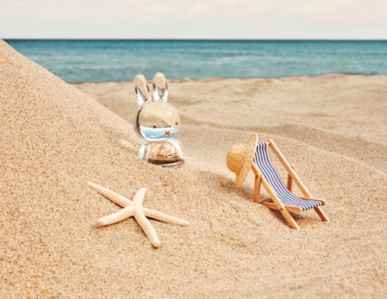 Miffy Rabbit figurine on the sand