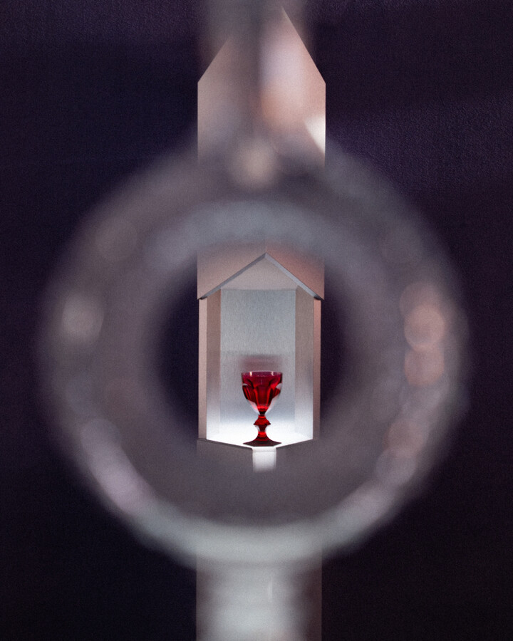 Harcourt Red Glass in the Crystal Crypt