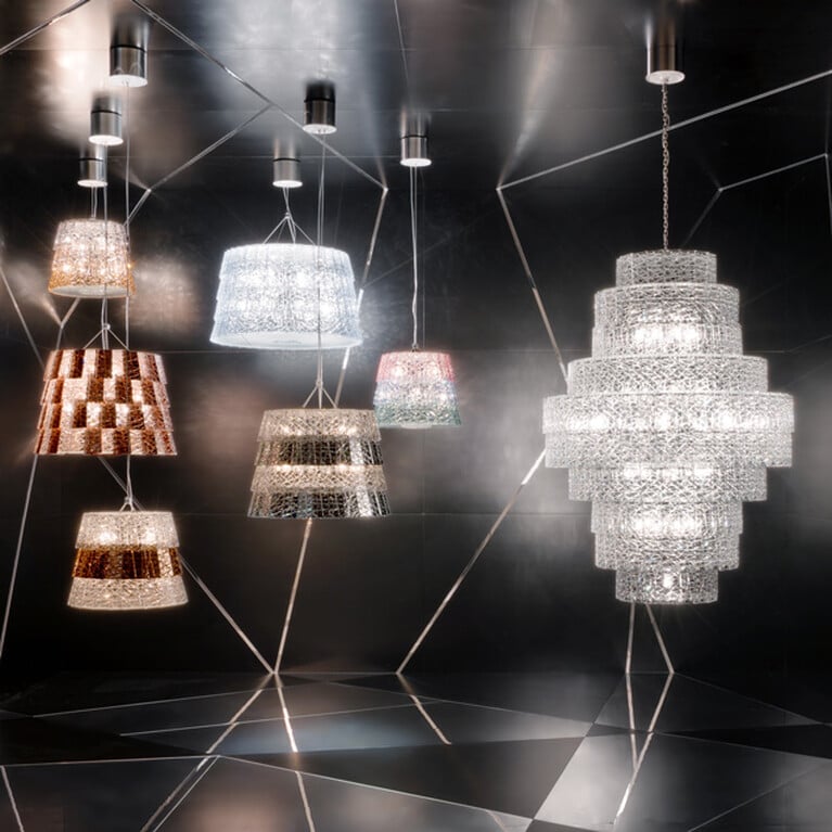Tuile de Cristal Chandeliers