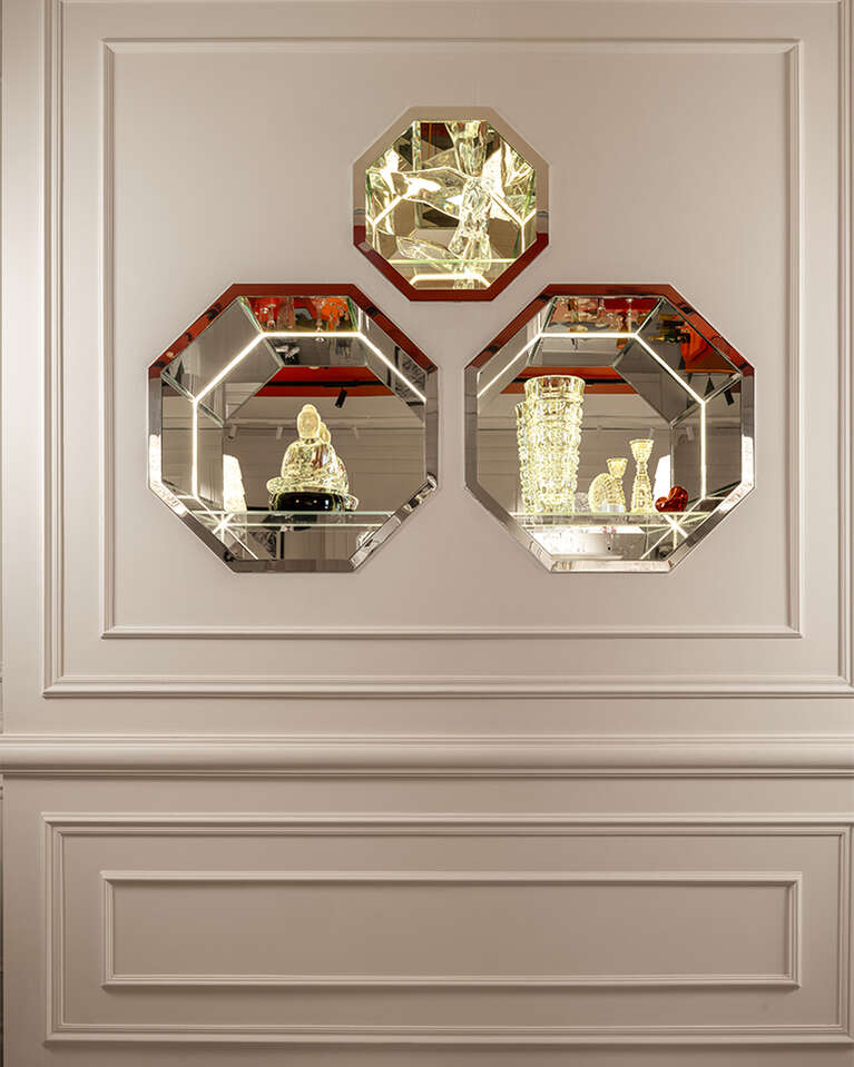 Chanakya Baccarat products scenography in the store