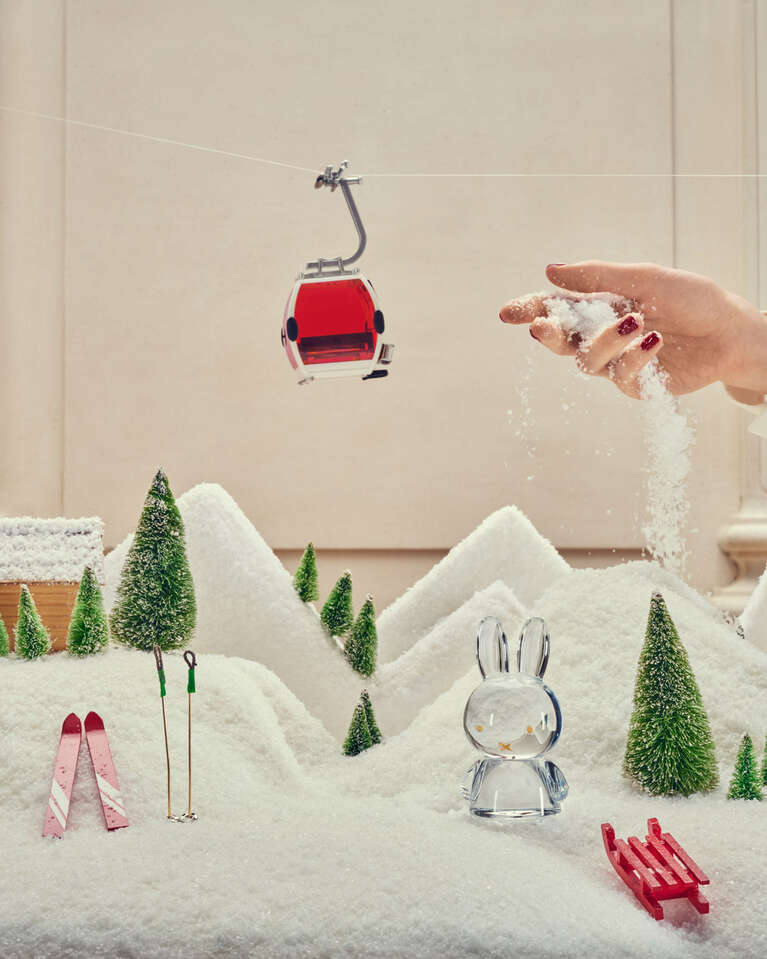 Miffy Rabbit figurine on the snow