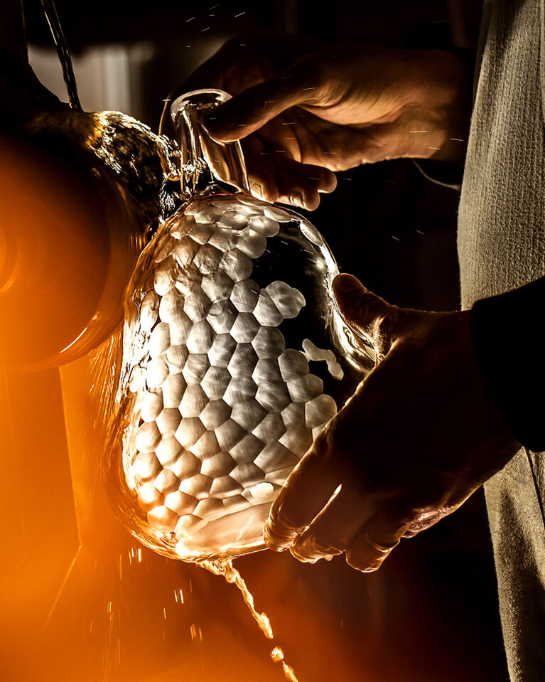 Handcrafted Hennessy decanter