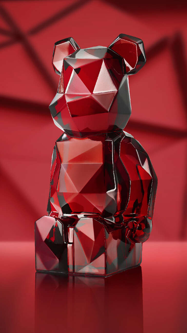 BEARBRICK Fragment Red Figurine
