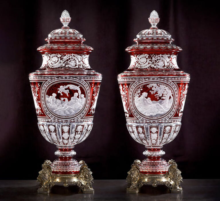 Exceptional Baccarat red creations