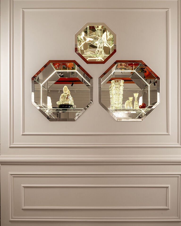Chanakya Baccarat products scenography in the store