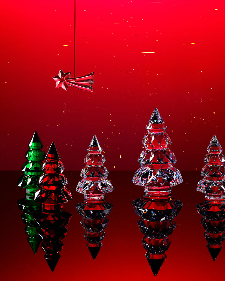 【新品・未使用】Baccarat ノエル クリスマスツリーアイ クリア バカラ ノエル クリスマス ツリー オブジェ クリスタル 置物