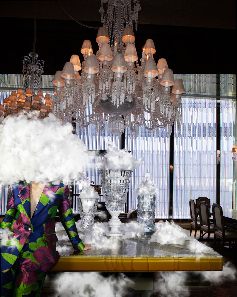 Z&eacute;nith Chandelier and New Antique Vases