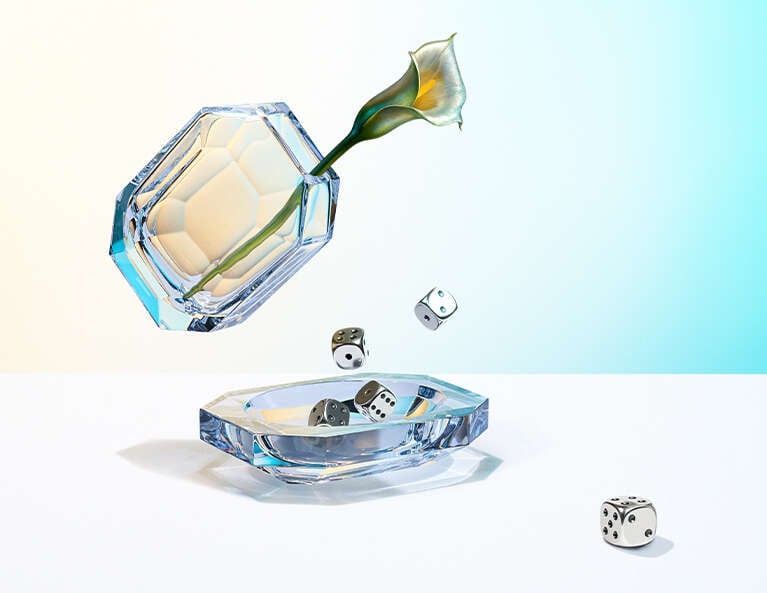 Octogone bud vase and catch-all