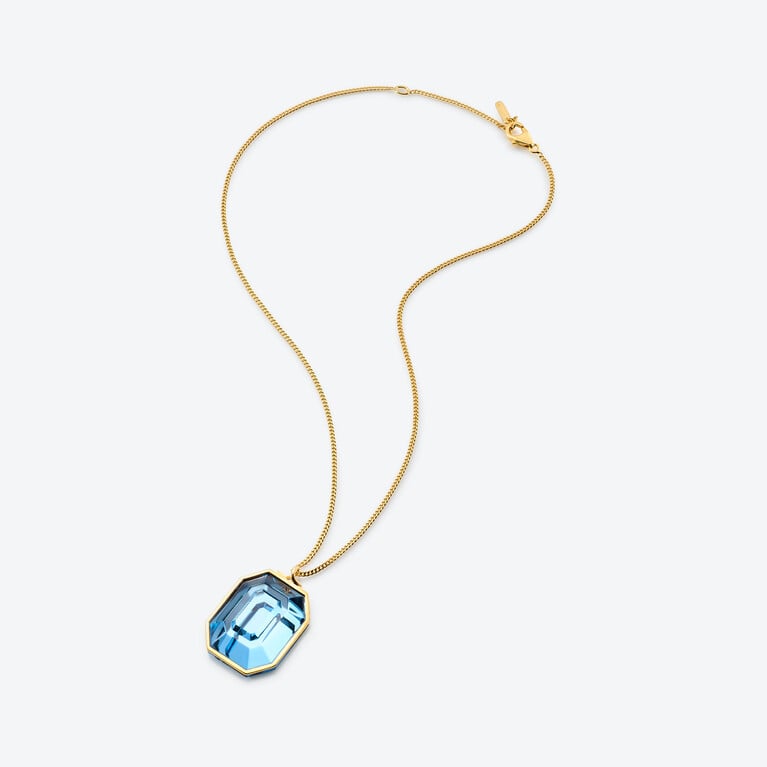 Harcourt Blue Pendant & Short Forcat Chain