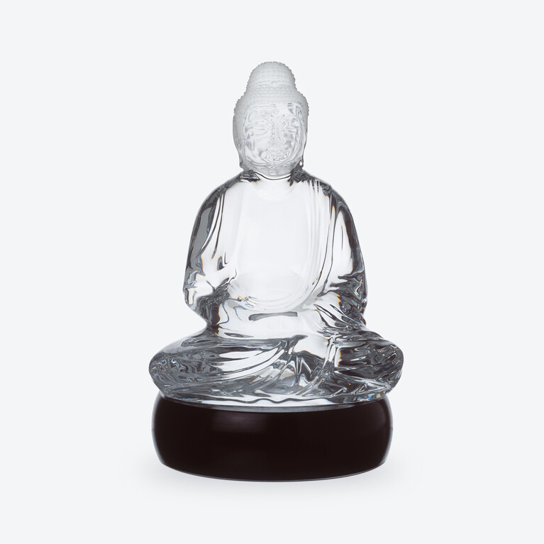 Buddha Sculpture Baccarat in Crystal Clear View 1