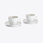 Tazas de té y platos Talleyrand Baccarat, Copas de café en Porcelana White