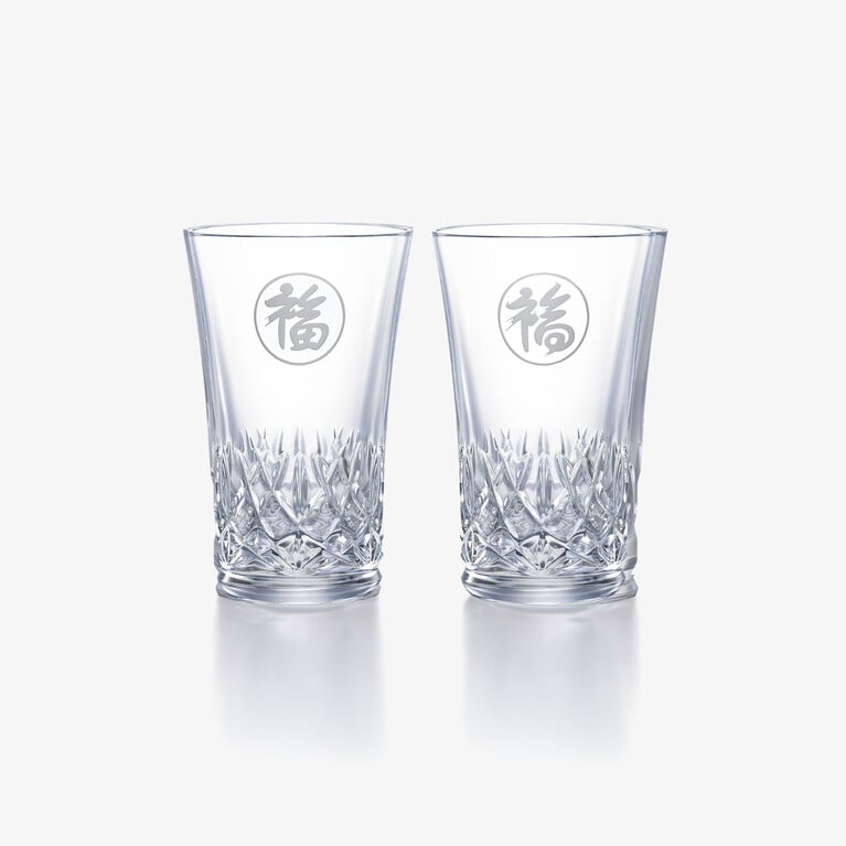 グラスジャパン福 アリア 2客セット Baccarat、クリアのクリスタル製レビュー 1