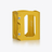Octogone Decanter Case Baccarat in Leather Yellow