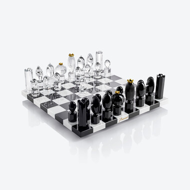 Chess Game by Marcel Wanders Baccarat in Clear Crystal