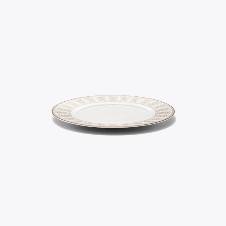 Arcadia Gold & Platinum Dessert Plates Baccarat in Porcelain Gold View 4