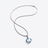 Collier M&eacute;dicis Argent Baccarat en Argent Bleu