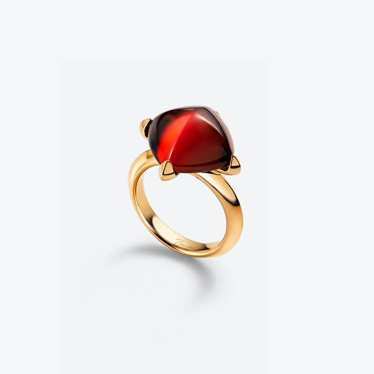 Médicis Gold Plated Ring, Red Mirror