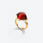 Médicis Gold Plated Ring Red Mirror