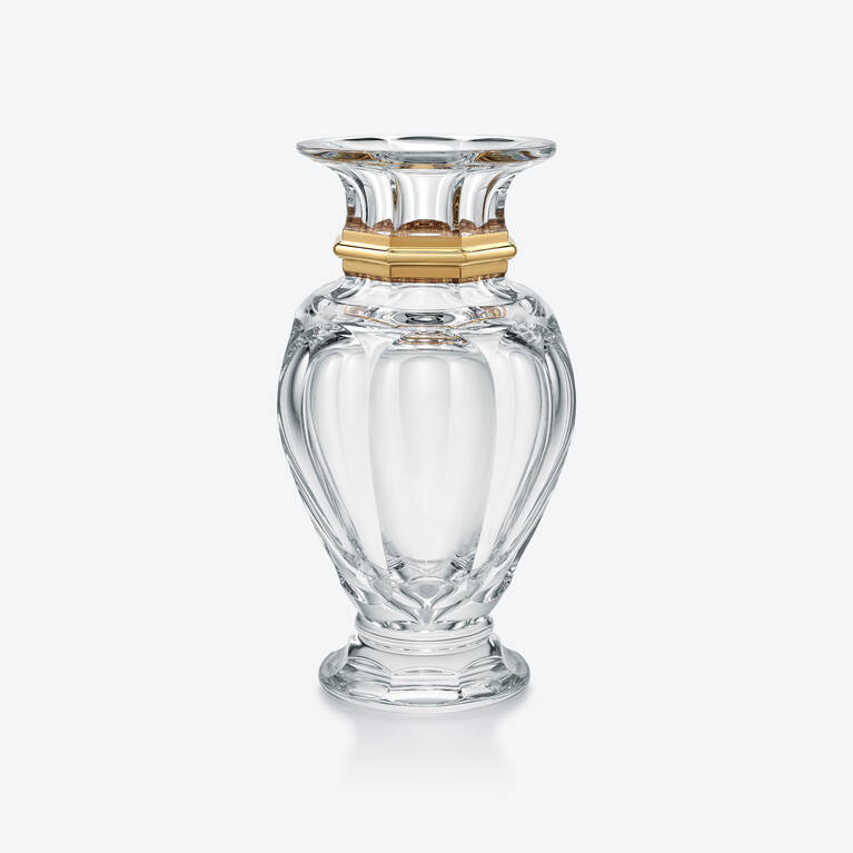 HARCOURT BALUSTRE 花瓶, 透明與金色