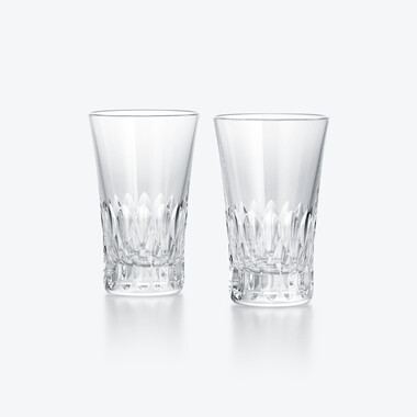 グラスジャパンダリア 2客セット Baccarat、クリアのクリスタル製