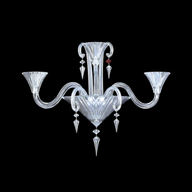 وحدة إضاءة للحائط ميل نوي Baccarat من كريستال شفاف