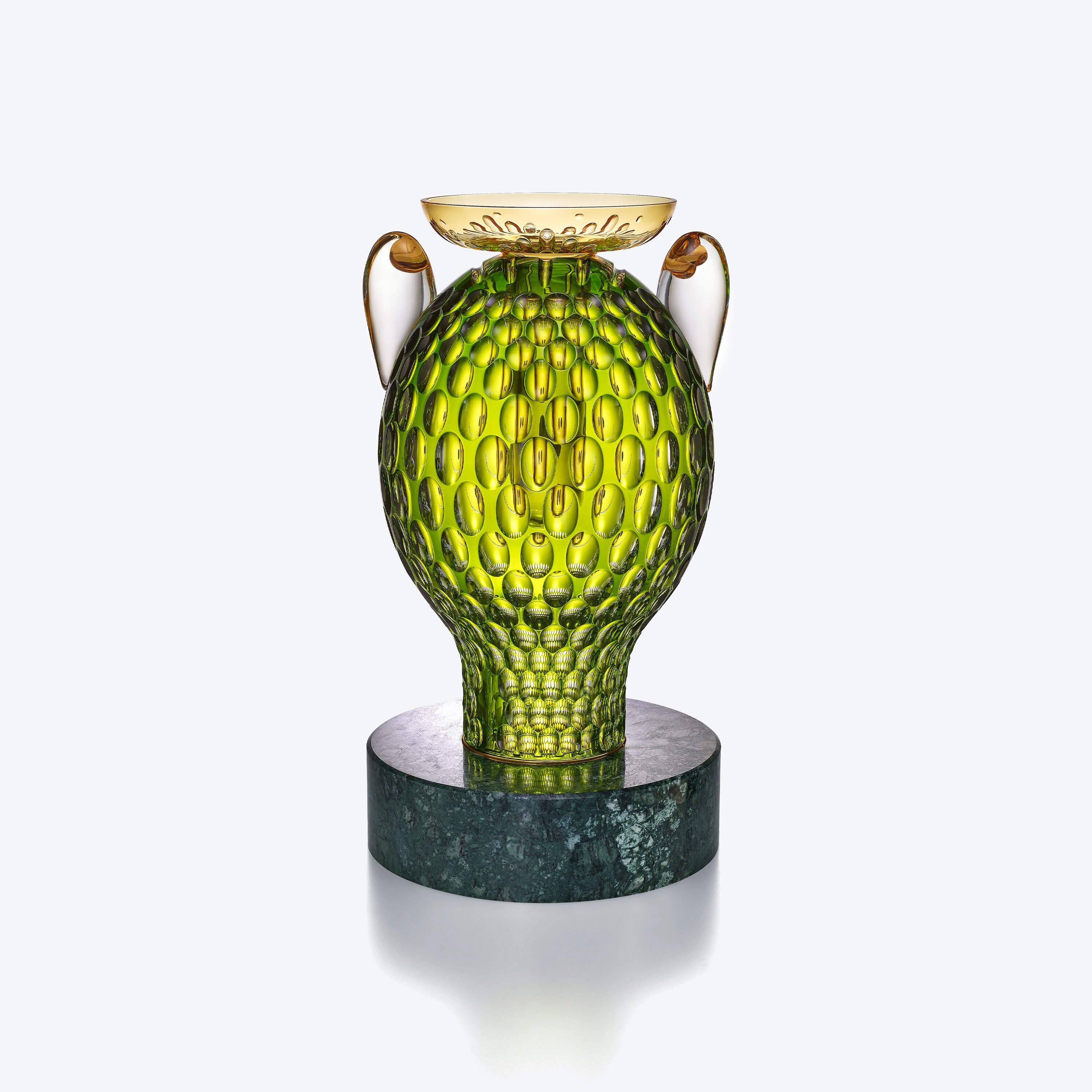 Baccarat バカラ 緑色ガラス カエル カタツムリ（Baccarat