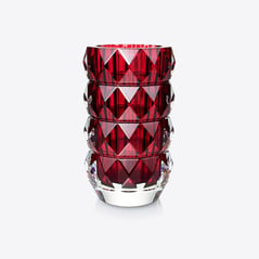 Select Louxor Round Vase M Baccarat in Crystal Red