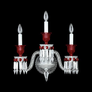 Z&eacute;nith Wall Unit Clear and Red (3L) Baccarat in Red Crystal
