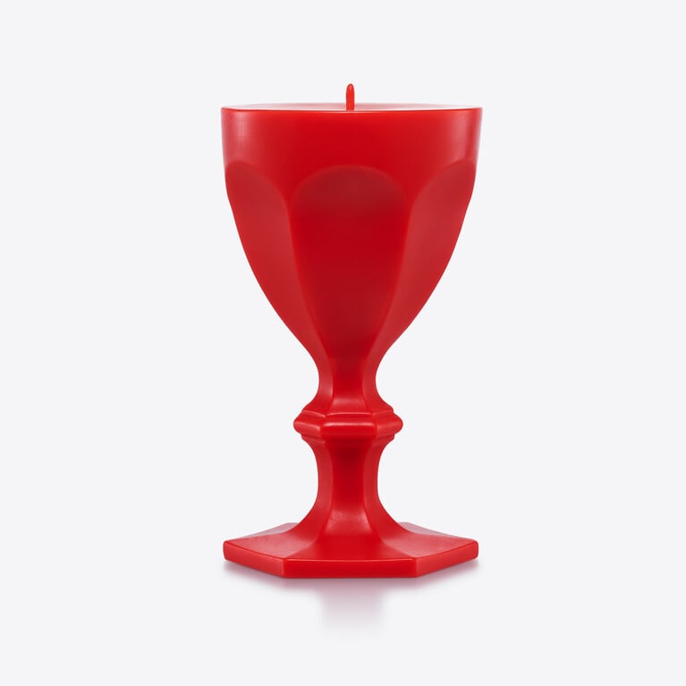 Harcourt Glass Candle Baccarat in Wax Red View 1