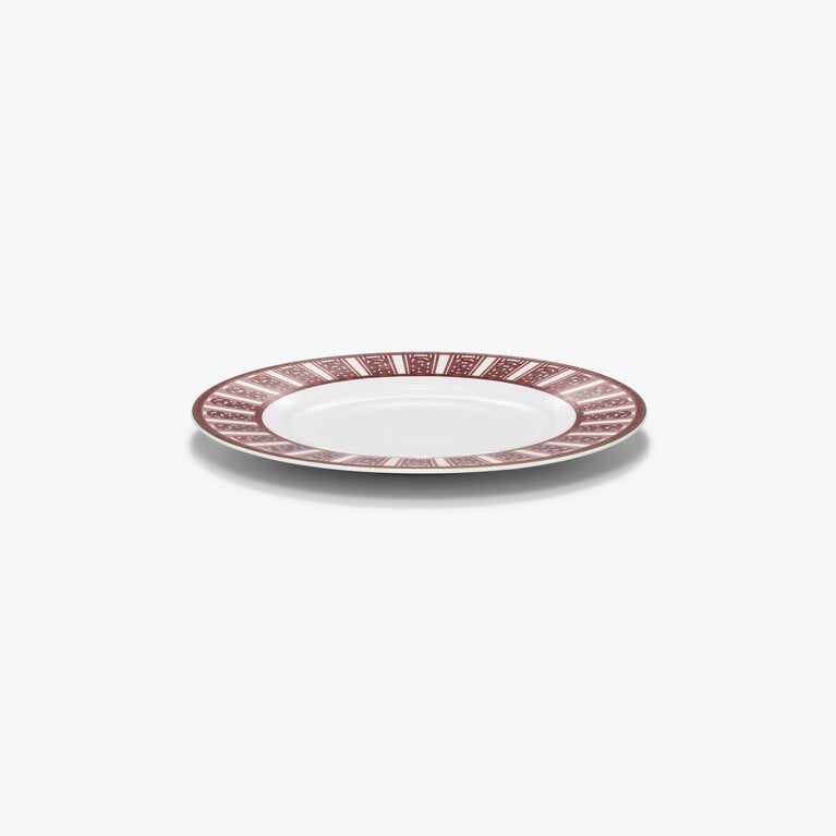 Arcadia Red Dessert Plates Baccarat in Porcelain Red View 2