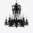 Lustre Z&eacute;nith Noir (12L) Baccarat en Cristal Noir