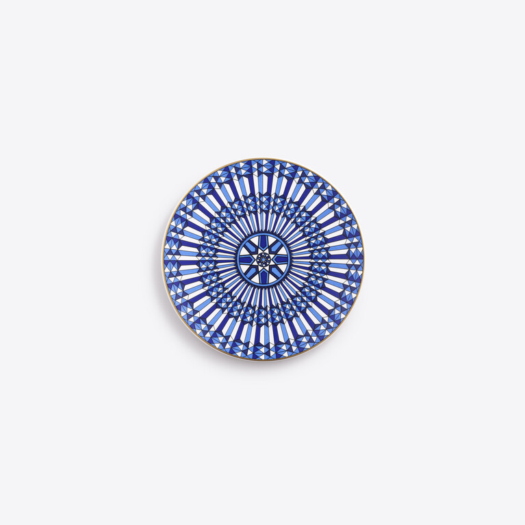 Arcadia Blue Bread Plate Baccarat in Porcelain Blue View 1