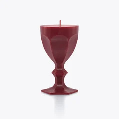 Select Harcourt Glass Candle Baccarat in Wax Red