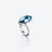 Fleurs de Psydélic Silver Ring Aqua mirror