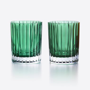 Harmonie Tumblers Colors of Joy Baccarat, Water glass in Crystal Green