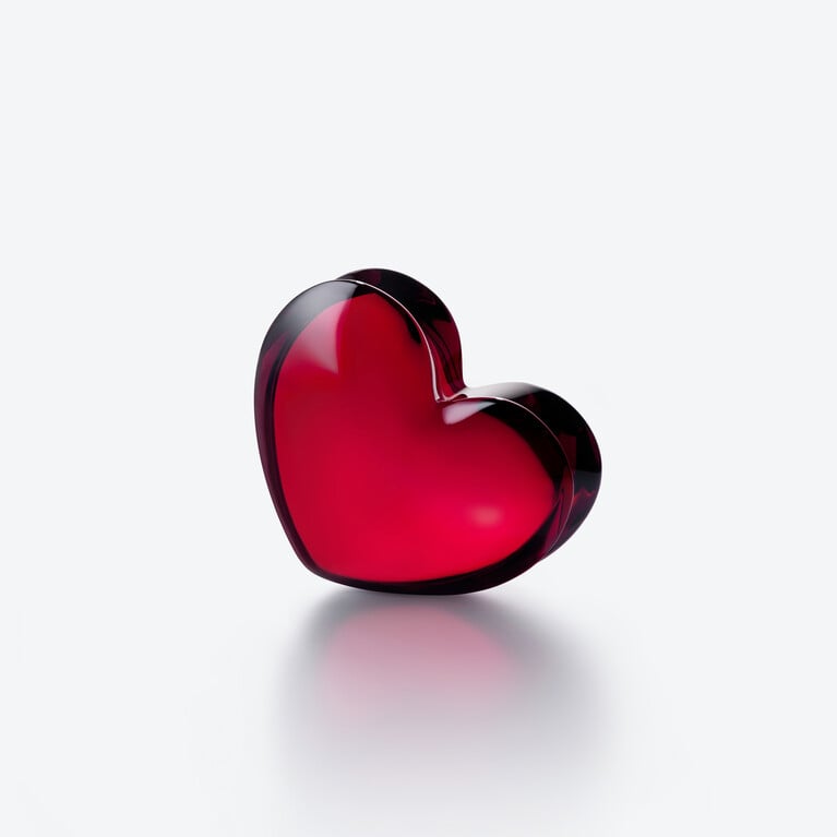C&oelig;ur Zinzin Baccarat en Cristal Rouge